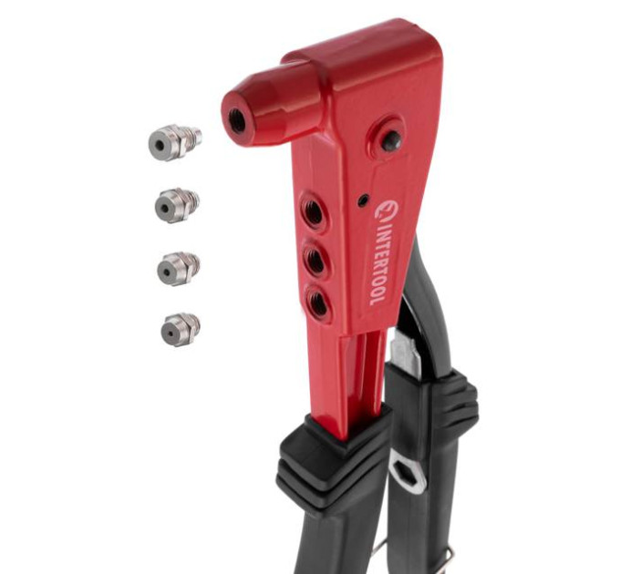 Пистолет заклепочный, диаметр заклепки 2.4; 3.2; 4; 4.8мм INTERTOOL RT-0006