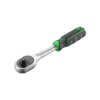 Рукоятка с храповым механизмом 1/4", 72 зуба, Cr-V INTERTOOL HT-2124