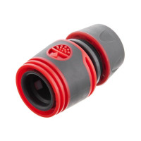 Коннектор с аквастопом 1/2" для шланга 1/2" INTERTOOL GE-1119