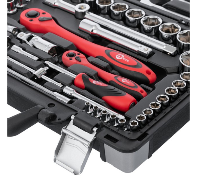 Профессиональный набор инструментов 1/4", 1/2", 61 ед., Cr-V INTERTOOL ET-6061