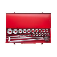 Набор инструментов 3/4", 20 ед., металлический кейс INTERTOOL ET-6024