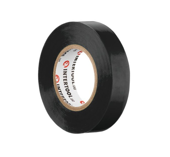 Стрічка ізоляційна 0.15 мм * 17 мм * 20 м, чорна (уп. 10 шт) INTERTOOL IT-0021