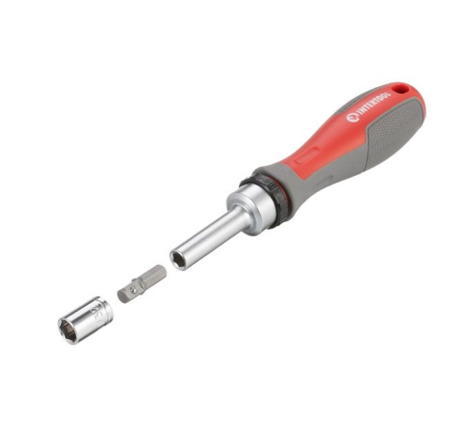 отвертка с храповым механизмом и комплектом насадок 31 ед. INTERTOOL VT-3374