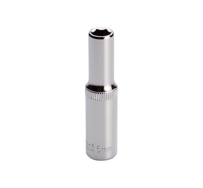 Головка шестигранная удлиненная STORM 1/4", 6 мм, Cr-V INTERTOOL ET-0456
