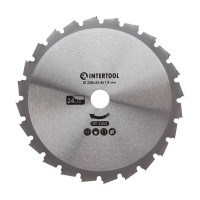 Нож для мотокосы/триммера с твердосплавными напайками ø228 мм, 24T INTERTOOL DT-2353