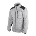 Куртка вязаная SOFTSHELL, серого цвета с черными вставками, ткань 100% полиэстер 270G, с карманом на груди и двумя боковыми, L INTERTOOL SP-3113
