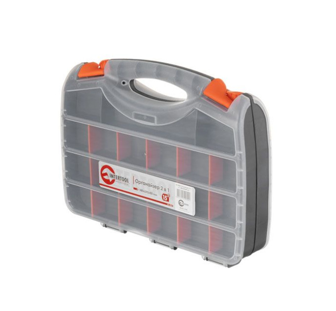 Органайзер 2 в 1, 15" 380*290*80 мм INTERTOOL BX-4005