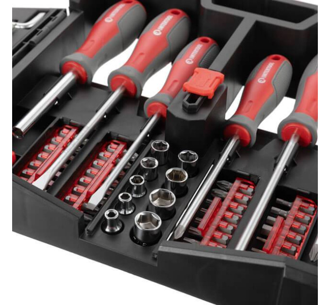 набор отверток с комплектом насадок и головок 63 ед. INTERTOOL VT-3363