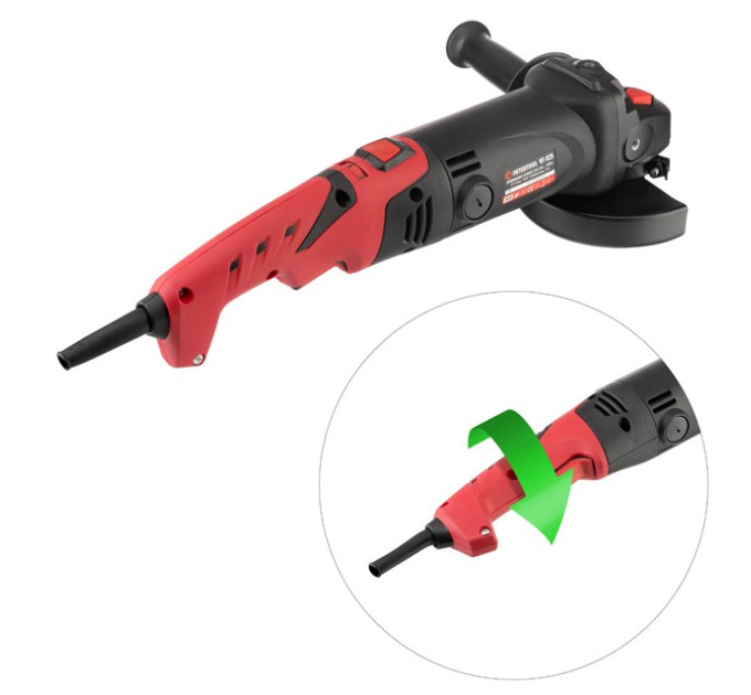 Шлифмашина угловая 1200 Вт, 125 мм, 5000-12000 об/мин, поворотная рукоятка INTERTOOL WT-0225