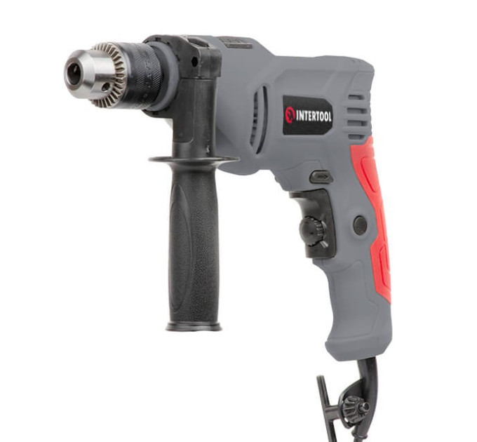 Дриль ударний 600 Вт, 0-3000 об/хв, 1.5-13 мм, реверс INTERTOOL DT-0109