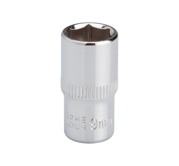 Головка шестигранная STORM 1/4", 9 мм, Cr-V INTERTOOL ET-0439