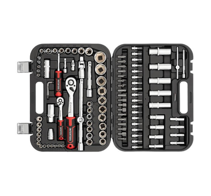 Набор инструментов 110 ед., SUPER LOCK, STORM, 1/2", 1/4", Cr-V INTERTOOL ET-8110