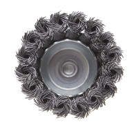 Щетка чашечная 75 мм для дрели, 1/4" (пучки витой проволоки) INTERTOOL BT-3075