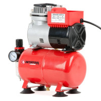 Компрессор безмасляный 3 л, 0,3 кВт, 220 В, 3,2 атм, 45 л/мин. INTERTOOL PT-0001