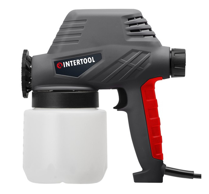 Краска пульт электрический 110 Вт, форсунка 0.8 мм, бачок 0.8 л, 300 мл/мин. INTERTOOL DT-5012