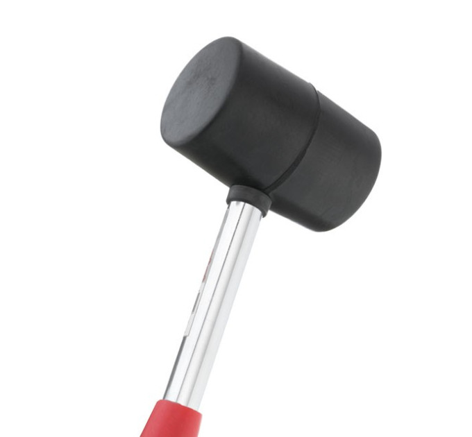 Киянка гумова 450 г, чорна гума, металева ручка INTERTOOL HT-0231