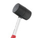 Киянка гумова 450 г, чорна гума, металева ручка INTERTOOL HT-0231