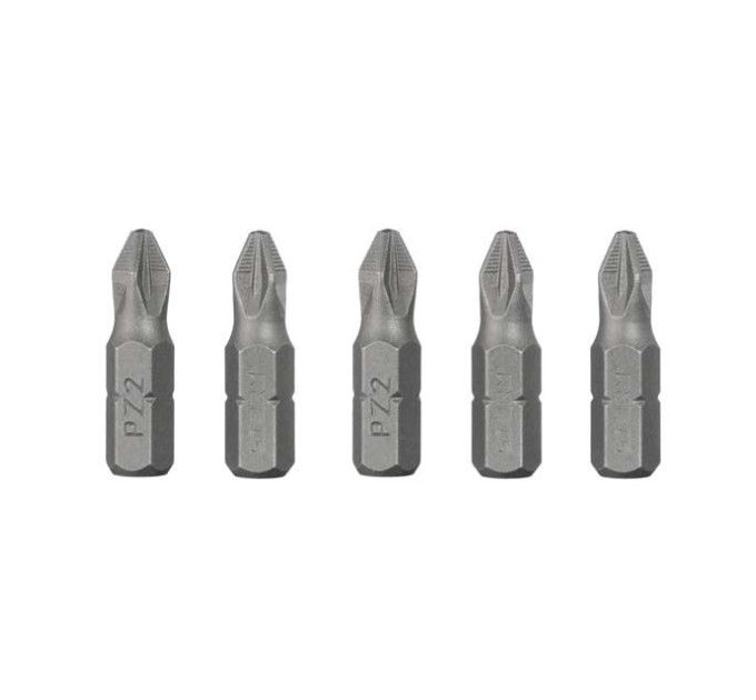 Комплект насадок викруткових PZ2, ACR, S2, 5 од., STORM INTERTOOL VT-0209