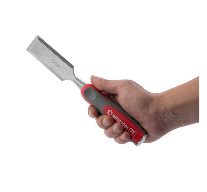 Стамеска 32 мм, Cr-V, двухкомпонентная рукоятка INTERTOOL HT-3532