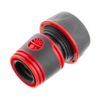 Коннектор с аквастопом 1/2" для шланга 3/4" INTERTOOL GE-1120