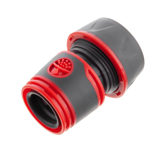 Коннектор с аквастопом 1/2" для шланга 3/4" INTERTOOL GE-1120