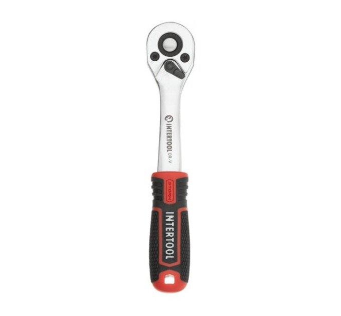 Рукоятка с храповым механизмом STORM, 1/4", 72 зуба, Cr-V INTERTOOL ET-8001