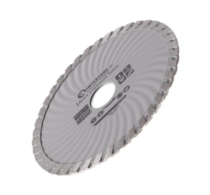 Диск отрезной TURBO 125 мм, алмазный 16-18% INTERTOOL CT-2002