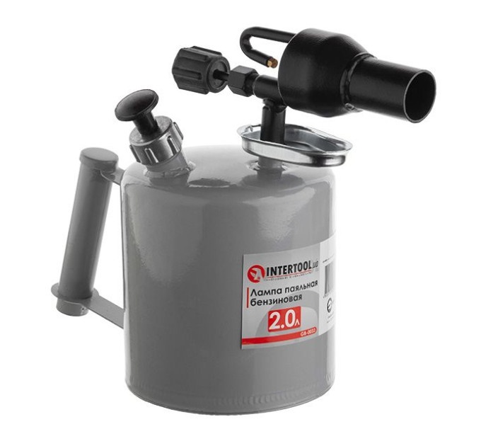 Лампа паяльная бензиновая 2,0 л INTERTOOL GB-0033