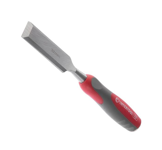 Стамеска 32 мм, Cr-V, двухкомпонентная рукоятка INTERTOOL HT-3532