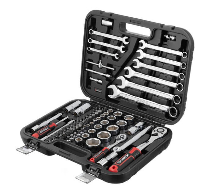 Набор инструментов 82 ед., STORM, 1/2", 1/4", Cr-V INTERTOOL ET-8082