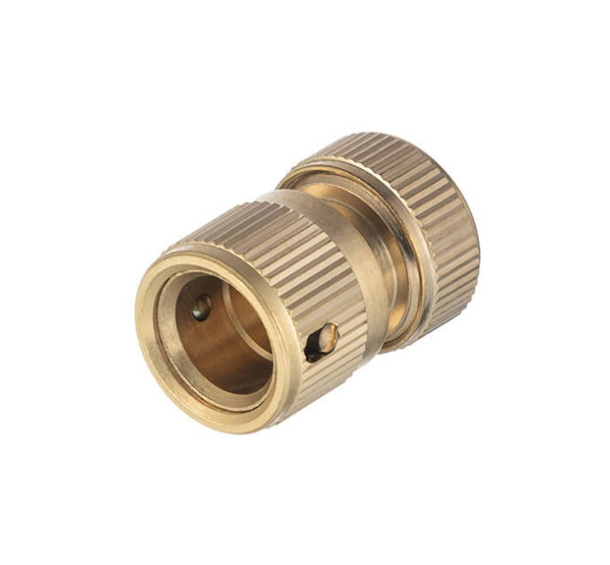 Коннектор латунный с аквастопом 1/2" на шланг 3/4" STORM INTERTOOL GE-1217
