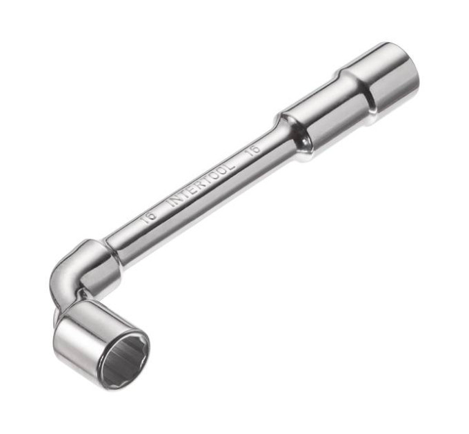 Ключ торцевий з отвором L-подібний 16 мм INTERTOOL HT-1616