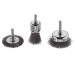 Набір щіток дротяних для дриля 1/4", 3 од. INTERTOOL BT-0300