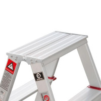 Стремянка алюминиевая, двухсторонняя, 5 сход., высота 1,09 м INTERTOOL LT-1105
