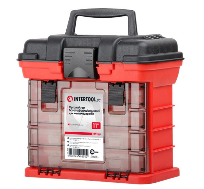 Органайзер багатофункціональний для метвиробів 11" 279*184*260 мм INTERTOOL BX-4020