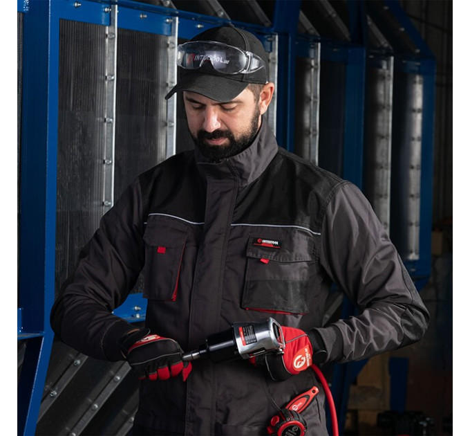 Куртка рабочая 80% полиэстер, 20% хлопок, плотность 260 г/м², L INTERTOOL SP-3003