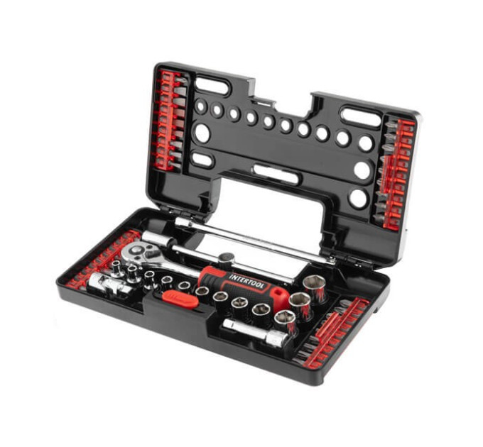 Набор насадок и головок с трещоткой 57 ед., STORM INTERTOOL VT-3657