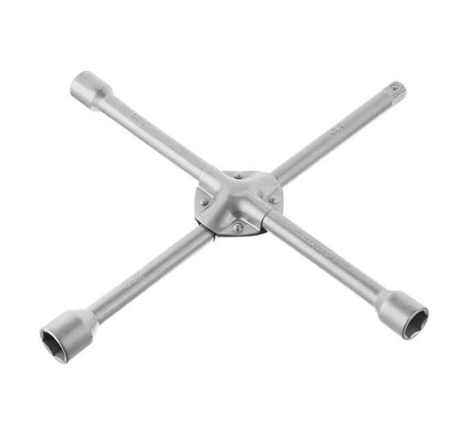 Ключ баллонный крестовый усиленный, 14"х355 мм, 16 мм, 17, 19, 22, 1/2" INTERTOOL HT-1602