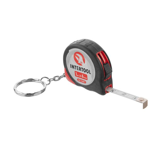 Рулетка з фіксатором, 1м INTERTOOL MT-0401