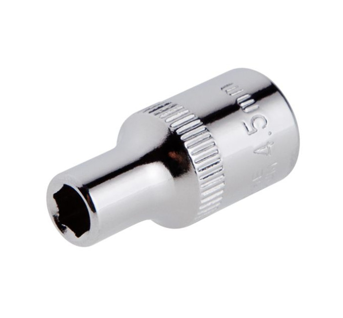 Головка шестигранная STORM 1/4", 4.5 мм, Cr-V INTERTOOL ET-0433