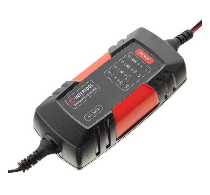Зарядний пристрій 6, 12 В, 2 А, 230 В, для акумуляторів 1.2-60 Аг INTERTOOL AT-3022