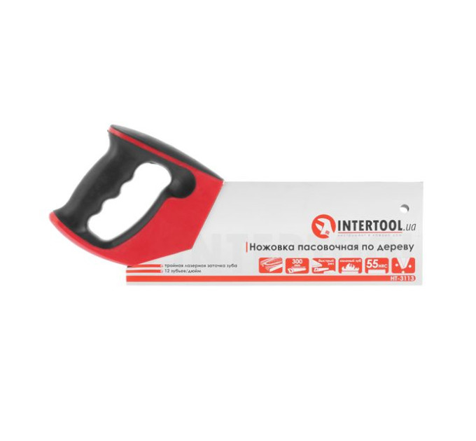 Ножівка пасова для деревини, 300 мм INTERTOOL HT-3113