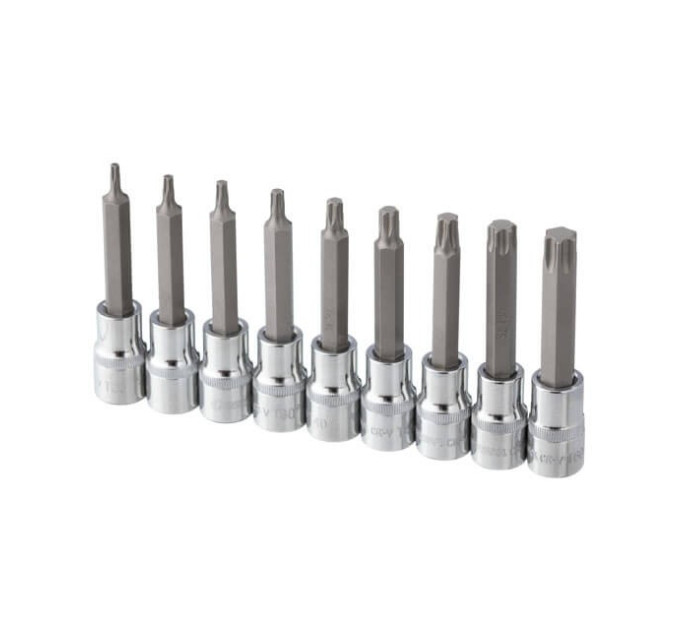 Набор бит TORX 1/2", STORM, T20-T60, S2 INTERTOOL ET-8401