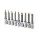 Набор бит TORX 1/2", STORM, T20-T60, S2 INTERTOOL ET-8401