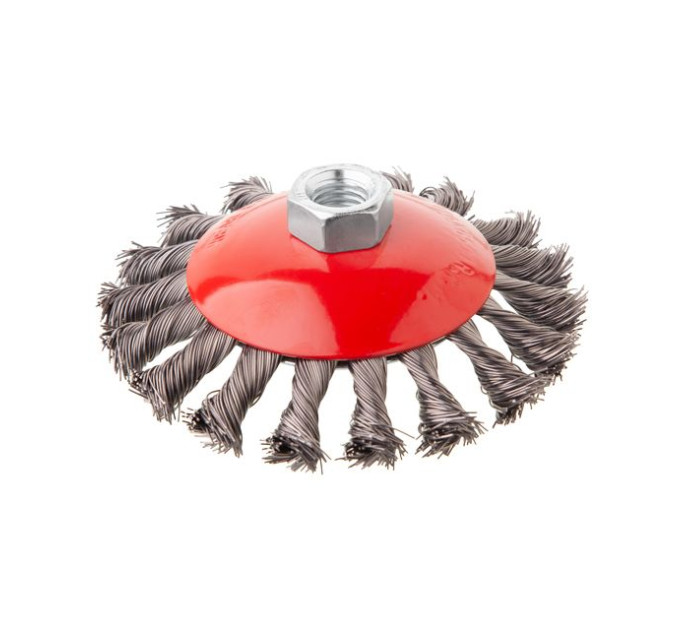 Щітка конусна 115 мм, для КШМ, М14 (пучки крученого дроту) INTERTOOL BT-4115