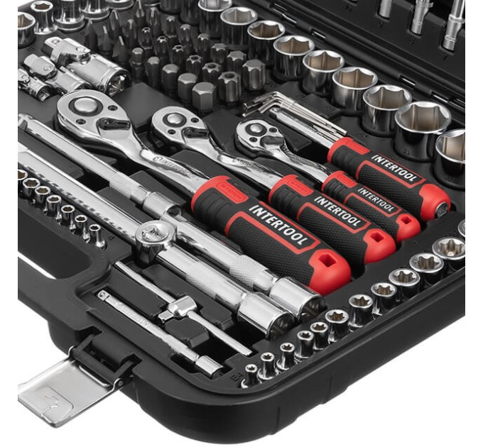 Набор инструментов 171 ед., STORM, 1/2", 3/8", 1/4", Cr-V INTERTOOL ET-8171