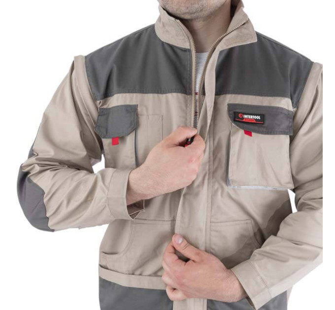Куртка робоча 2 в 1, 100% бавовна, щільність 180 г/м², XL INTERTOOL SP-3034