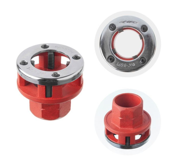 Набор плашек для нарезки резьбы 1/2"; 3/4"; 1"; 1 1/4", 4 ед. INTERTOOL SD-8004