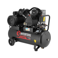 Компрессор STORM, 50 л, 3 кВт, 220 В, 10 атм, 500 л/мин, 2 цилиндра INTERTOOL PT-0016