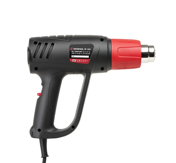 Фен технічний 2000 Вт, регулювання 50-600°C, 250-500 л/хв, 2 режими INTERTOOL WT-1020